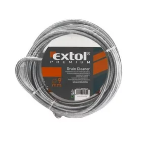   Extol Premium lefolyócső tisztító (csőgörény) 3 m, 9 mm átmérő, kézi tekerővel, tisztító körömmel
