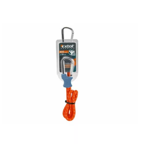 Extol Premium gumipók 1 db, 80 cm × 10 mm, mindkét végén karabínerrel, extra erős gumi
