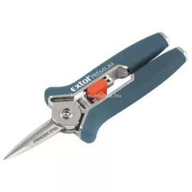   Extol Premium szüretelő (metsző) olló, mini, 153 mm, max. 6 mm átvágás, gumírozott nyéllel