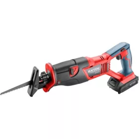   Extol Premium akkumulátoros szablyafűrészgép, 20 V, Li-Ion, 1 db akku, 1 db töltő, 2000 mAh
