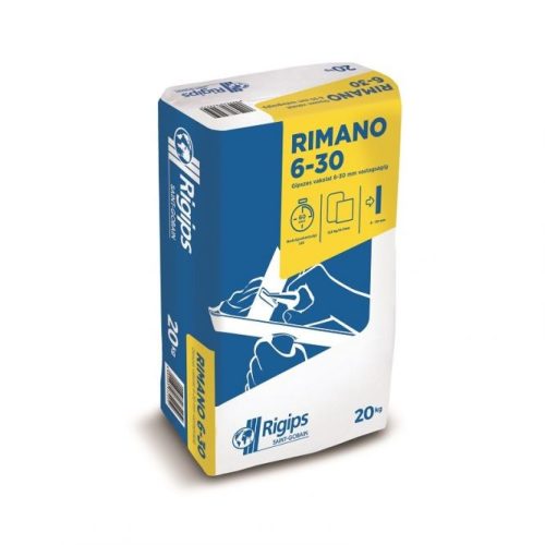 Rigips Rimano 6-30 mm gipszes vastagvakolat (kézi) 20 kg 40zsák/raklap