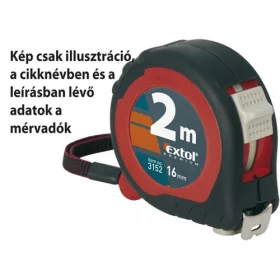 Extol Premium mérőszalag, gumírozott 2 stoppos 3m x19mm