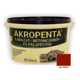   Akropenta lábazat-, betoncserép- és palafesték vörös P60   4 L