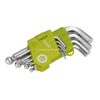 Extol Craft imbuszkulcs készlet 9 db-os, rövid, Cr40 gömbfej, TÜV/GS, 1,5-10 mm, bliszteren