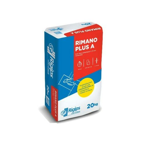 Rigips Rimano Plus A 0-10 mm beltéri fehér glettelőgipsz 20 kg 