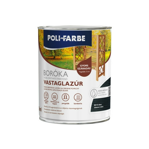 Boróka vastaglazúr ében 0,75 L