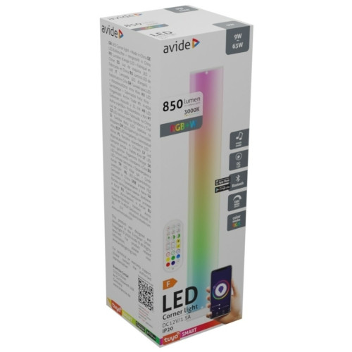 Avide LED saroklámpa digitális RGB + 3000K BT + zene szenzorral