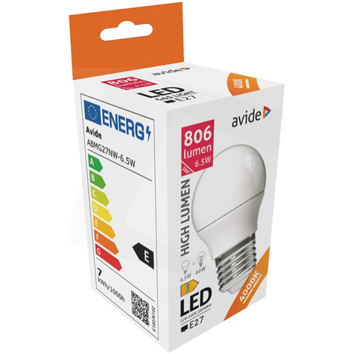 Avide LED Globe Mini izzó G45 6,5W E27 NW 4000K