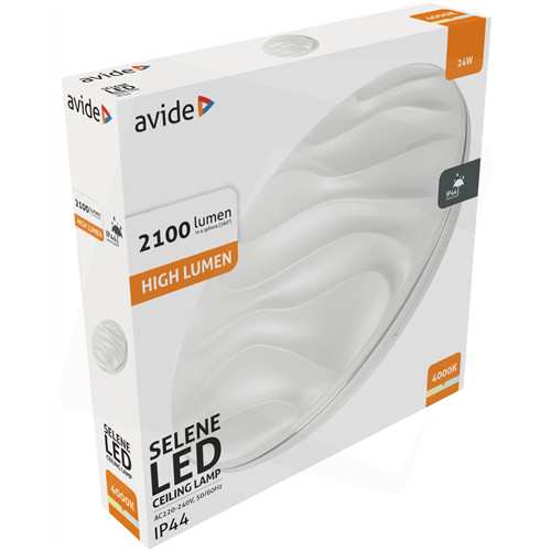 Avide LED mennyezeti lámpa IP44 Selene 24W 380*70 mm NW 4000K