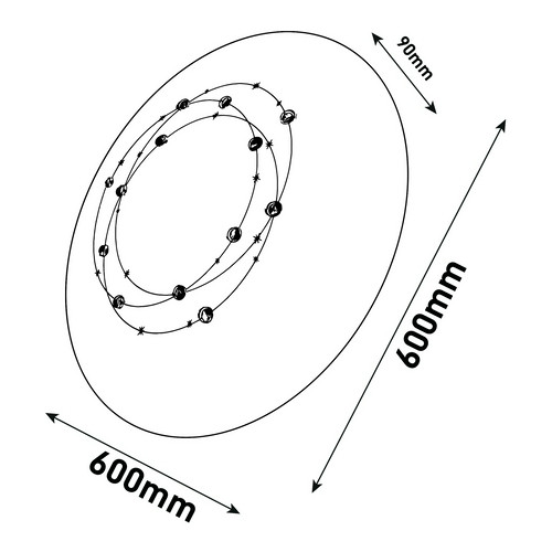 Avide LED mennyezeti lámpa Gaia-CCT 60W távirányítóval