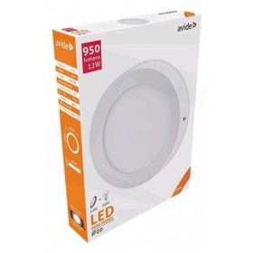   Avide LED falra szerelhető kerek mennyezeti lámpa alu 12W NW 4000K