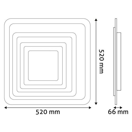 Avide Design mennyezeti lámpa Nansy 82W (41+41) RF távirányítóval