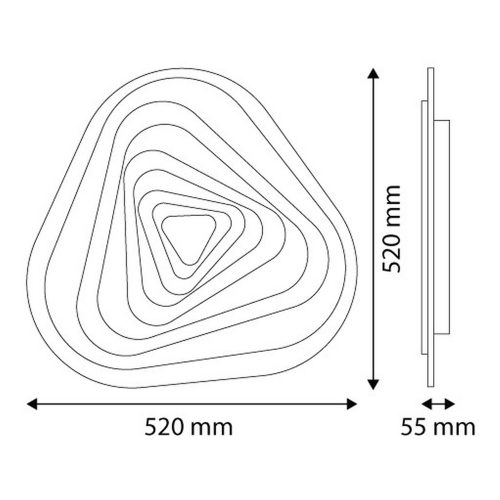 Avide Design mennyezeti lámpa Yvette 90W (45+45) RF távirányítóval