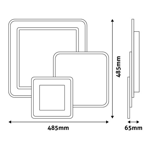 Avide Design mennyezeti lámpa Sophie 93W RF távirányítóval