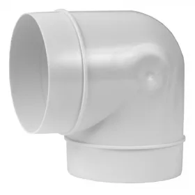 Légtechnikai 125/90°-os könyök PVC