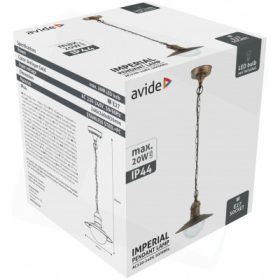   Avide kültéri függeszték lámpa Imperial 1xE27 IP44 antik arany