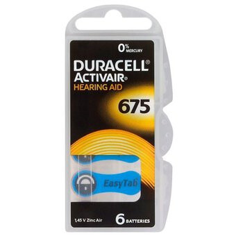 Duracell Hallókészülék elem activair DA 675 B6 6db/csomag