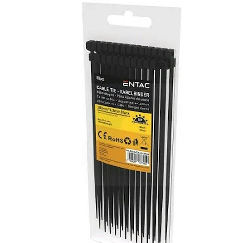 Entac kábelkötegelő 4,8 mm x 400 mm fekete