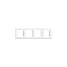 Asfora négyes keret, vízszintes, fehér