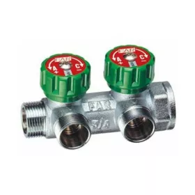 FAR Osztó+szelep 1"-3/4" 2 körös