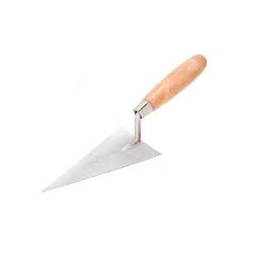 Beorol kőműves kanál, hegyes, fa nyéllel, 160 mm