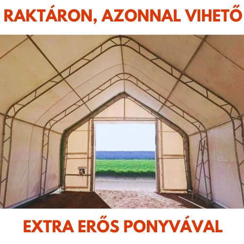 Raktársátor Ház formájú 6,1x9,76x4,88