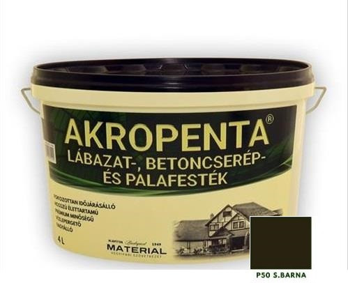 Akropenta lábazat-, betoncserép- és palafesték sötétbarna P50  4 L