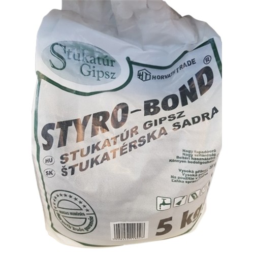 Stukatúr gipsz (műanyagtasakos)  Styro-bond 5 kg