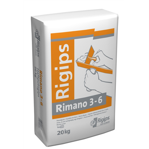 Rigips Rimano 3-6 mm gipszes vékonyvakolat 20 kg, 50 db/raklap